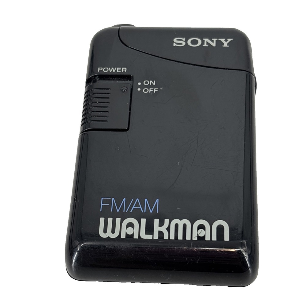 Vintage Sony Walkman SRF-29‎ Black AM/FM Radio w/ Belt Clip Tested No Headphones
